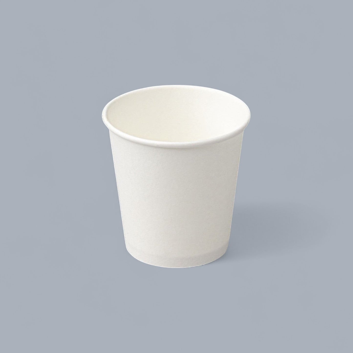 Small 2.5oz single wall paper cup, 198 GSM, for espresso or tastings.