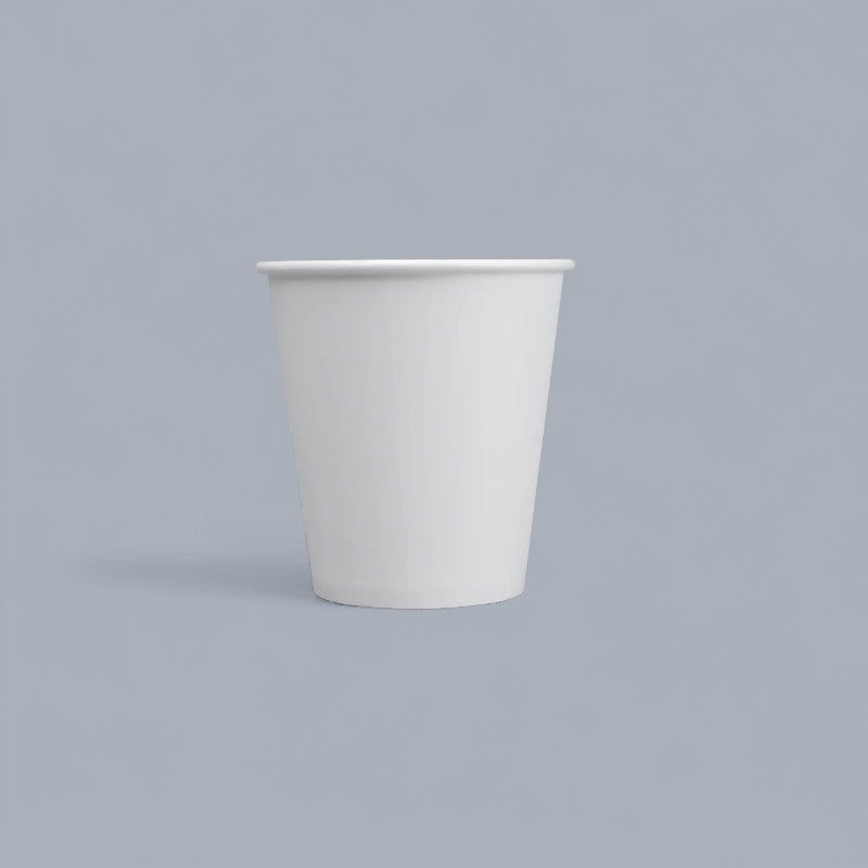 CrossWave Ecopacks 10oz white single wall paper cup, ideal for hot or cold beverages.