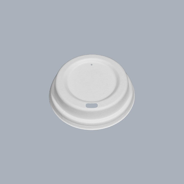CrossWave Ecopacks white 90mm paper cup lid with sip hole, designed for 12-22oz cups.