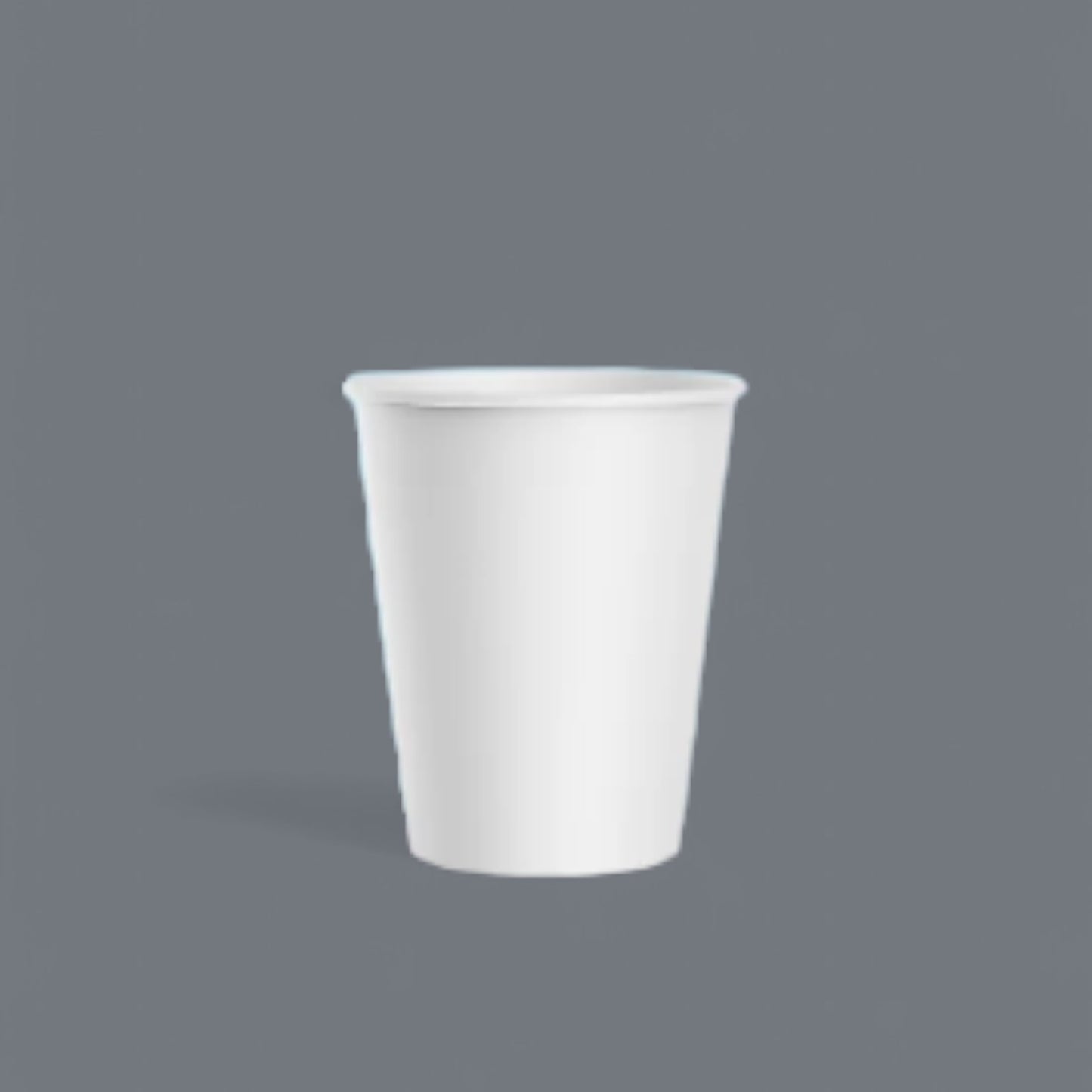 CrossWave Ecopacks white 7oz single wall paper cup for hot and cold beverages, leak-resistant lining.