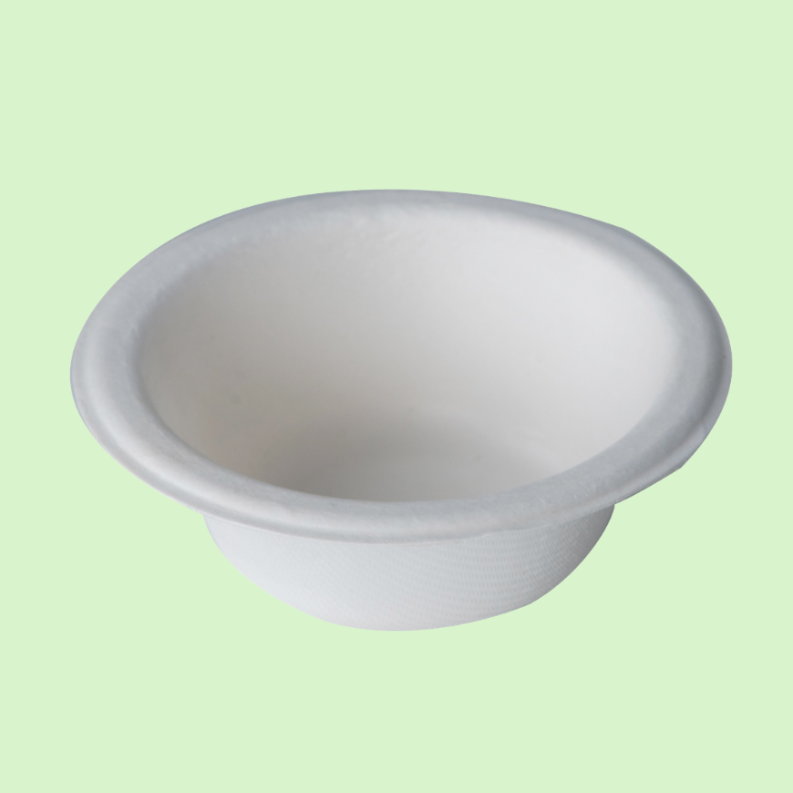 180ml disposable bagasse bowl, PFAS-free and high-strength eco-tableware.