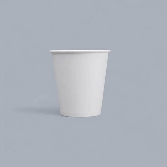 CrossWave Ecopacks 10oz white single wall paper cup, ideal for hot or cold beverages.