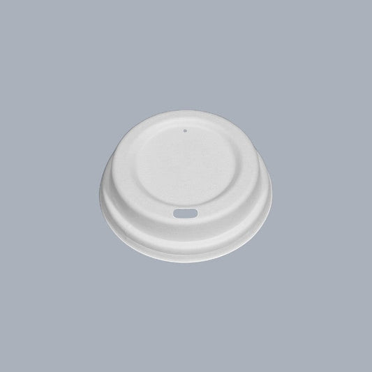 CrossWave Ecopacks white 90mm paper cup lid with sip hole, designed for 12-22oz cups.