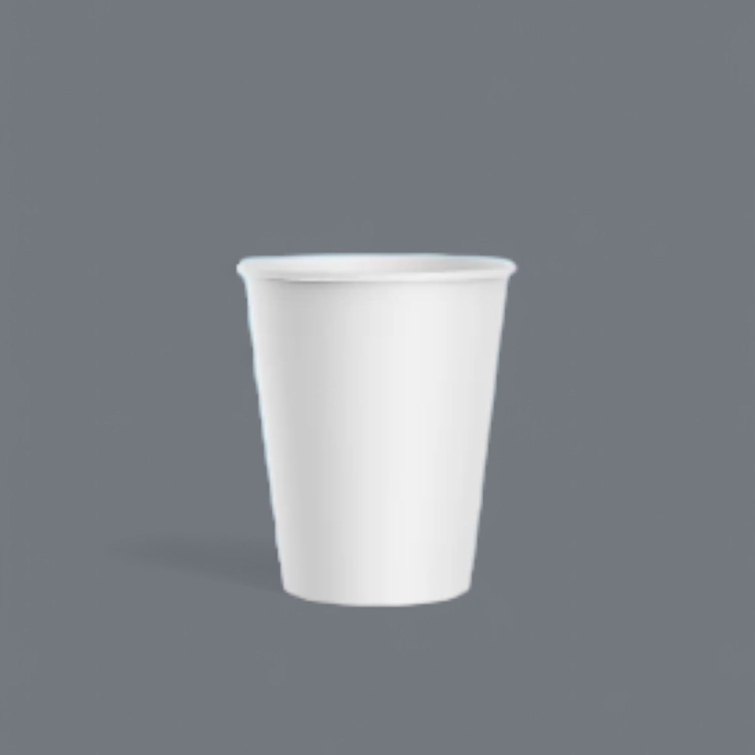 CrossWave Ecopacks white 7oz single wall paper cup for hot and cold beverages, leak-resistant lining.